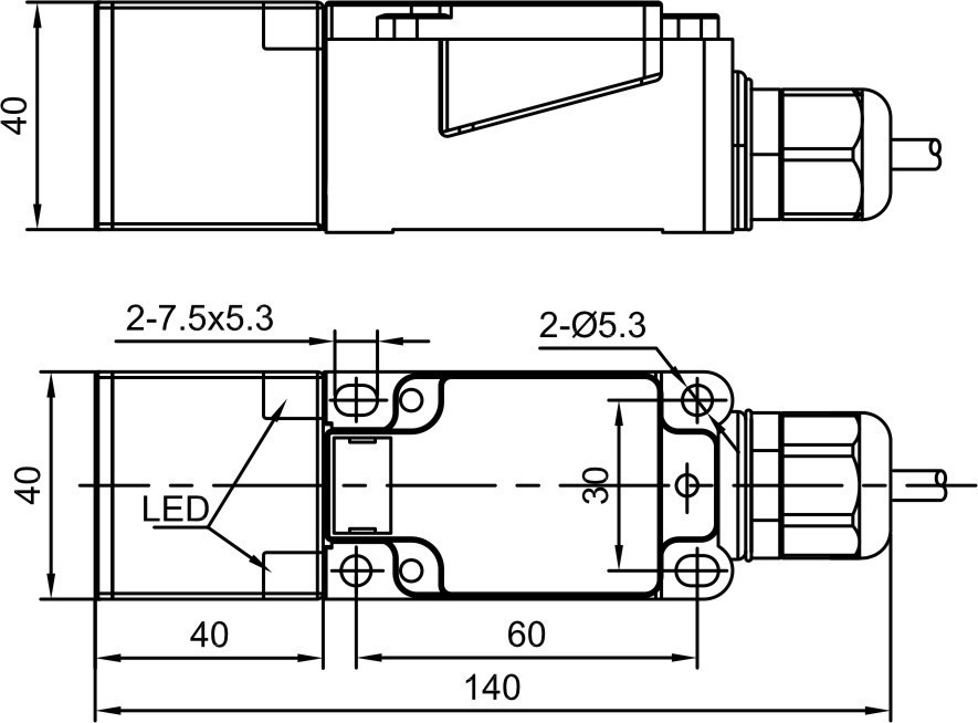 фото Индуктивный датчик LANBAO LE40XZSF15ATO-D Air-po.ru Промоборудование