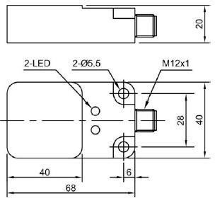 фото Индуктивный датчик LANBAO LE68SN25DPO-E2 Air-po.ru Промоборудование