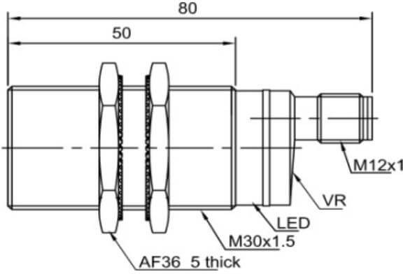 фото Оптический датчик LANBAO PR30-BC50DPC-E2 Air-po.ru Промоборудование