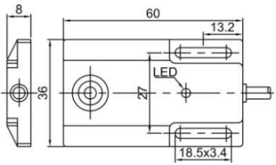 фото Индуктивный датчик LANBAO LE36SF05DNC Air-po.ru Промоборудование
