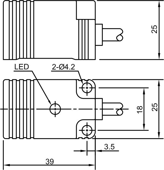 фото Индуктивный датчик LANBAO LE25SF07DLC Air-po.ru Промоборудование