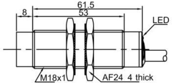 фото Индуктивный датчик расстояния LANBAO LR18XCN08LIM Air-po.ru Промоборудование