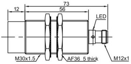 фото Индуктивный датчик LANBAO LR30XCN40DPOY-E2 Air-po.ru Промоборудование