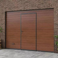 Секционные гаражные ворота с калиткой ALUTECH Trend 3000×2250 мм