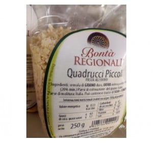 PASTINA DA MINESTRA QUADRUCCI PICCOLI 250 GR
