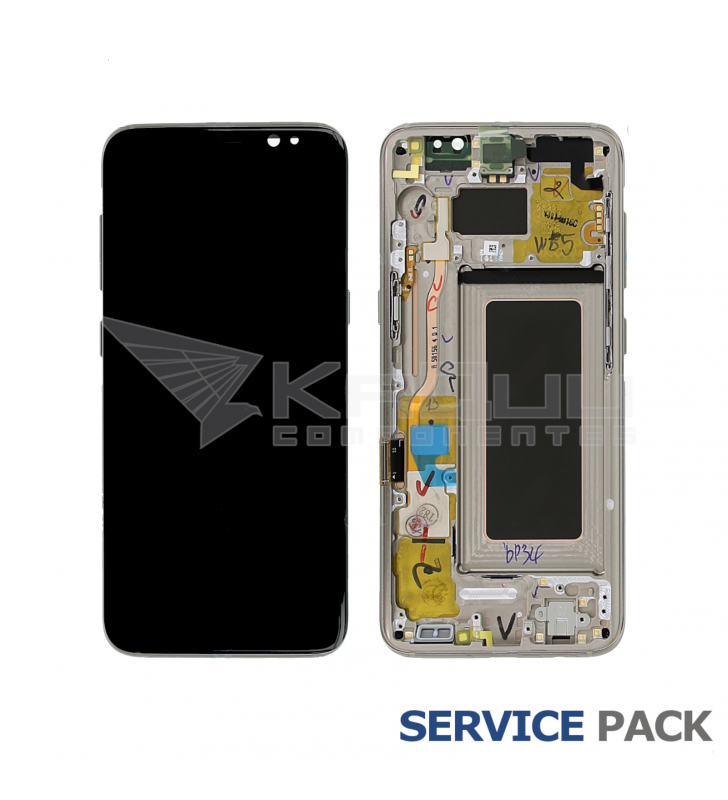 Pantalla Galaxy S8 Dorado con Marco Lcd G950F GH97-20457F Service Pack