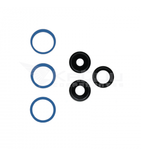 Set de 3 Lentes con Anillo Embellecedor para iPhone 13 Pro / 13 Pro Max A2483 A2484 Azul