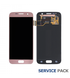 Pantalla Galaxy S7 Oro Rosa Lcd G930F GH97-18761E Service Pack