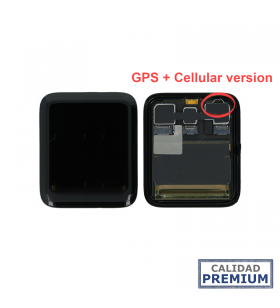 Pantalla Apple Watch Serie 3 42MM Negra Lcd A1891 GPS + Cellular version Premium