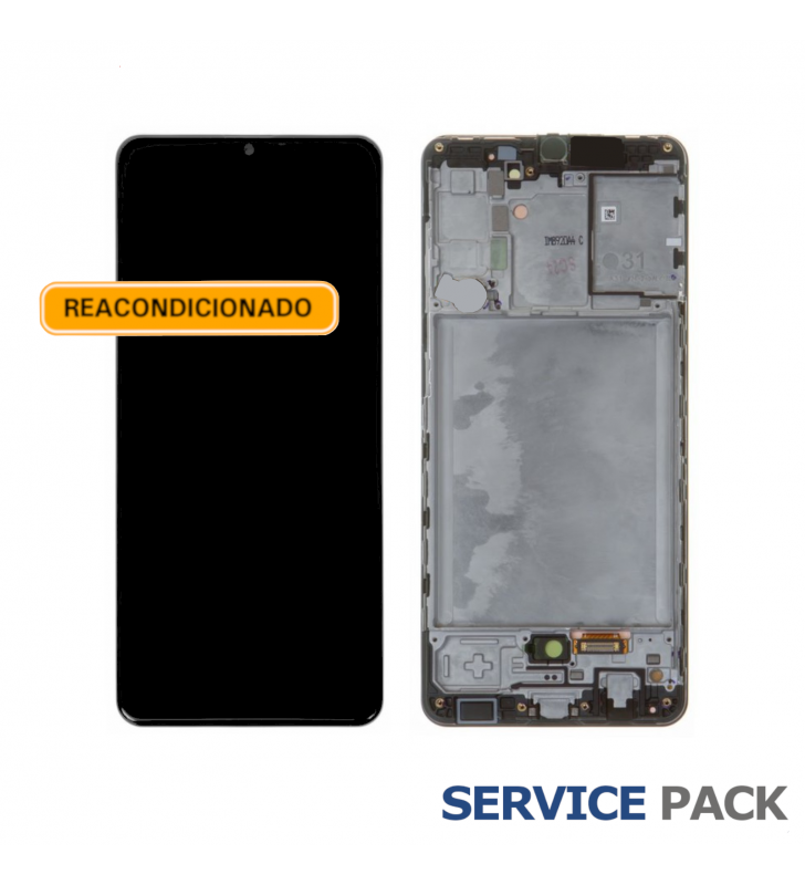 Pantalla Galaxy A31 Negra con Marco Lcd A315F GH82-22905A Service Pack Reacondicionado