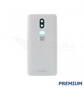 Tapa Batería Back Cover con Lente para OnePlus 6 A6000 A6003 Blanco Premium