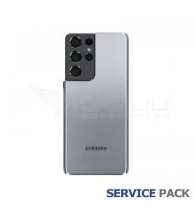 Tapa Batería Back Cover para Galaxy S21 Ultra 5G G998B Panthom Titanium GH82-24499C Service Pack