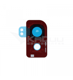 Embellecedor Cristal Cámara Lente para Samsung Galaxy A10 A105F Rojo