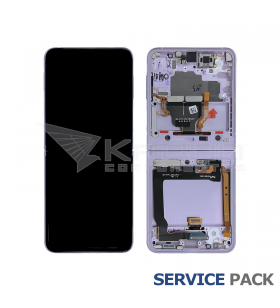 Pantalla Galaxy Z Flip 3 5G Lavanda con Marco Lcd F711B GH82-27244D GH82-27243D Service Pack