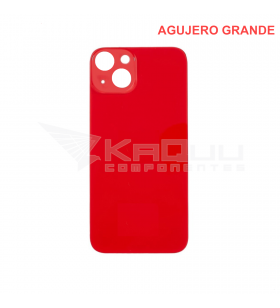 Tapa Bateria back Cover Agujero Grande para iPhone 14 Plus A2886 A2632 Rojo