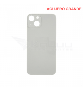 Tapa Bateria back Cover Agujero Grande para iPhone 14 Plus A2886 A2632 Blanco