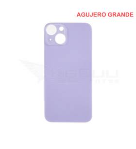 Tapa Bateria back Cover Agujero Grande para iPhone 14 Plus A2886 A2632 Purpura