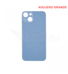 Tapa Bateria back Cover Agujero Grande para iPhone 14 Plus A2886 A2632 Azul