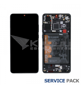 Pantalla Huawei P30 Negro con Batería Lcd ELE-L09 ELE-L29 02352NLL Service Pack