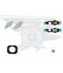 Boton Home / Flex / Chapa Metal / Membrana / Espaciador para Iphone 5 / 5G Blanco