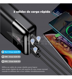 Power-Bank PB38 Dual QC3.0 carga rápida