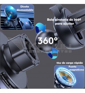 Cargador Inalámbrico Magnético 15W para Coche US-CD164