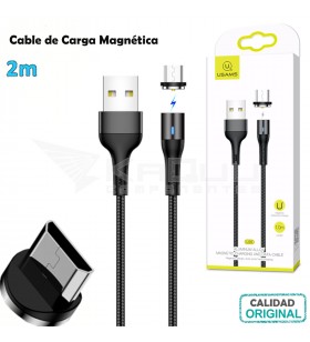 Cable Carga Magnético (de iman) USB a micro USB de aluminio 2m U29 SJ338USB01