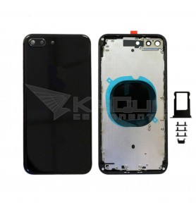 Chasis Carcasa Marco y Tapa para iPhone 8 Plus A1864 A1897 NEGRA