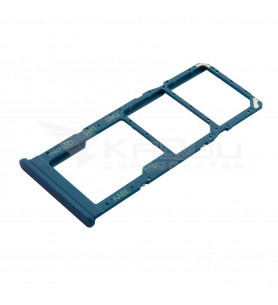 Soporte bandeja SIM / Micro SD para Samsung Galaxy A12 A125F / M12 M115F AZUL