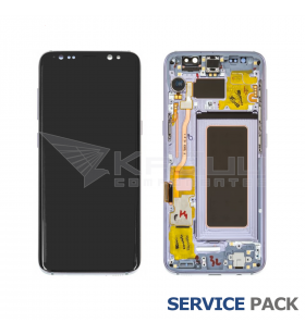 Pantalla Galaxy S8 VIOLETA ORCHID GRAY CON MARCO LCD G950F GH97-20457C SERVICE PACK