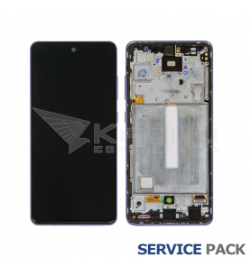 Pantalla Galaxy A52 4G, A52 5G Awesome Violet Violeta con Marco Lcd A525F A526B GH82-25524C Service Pack