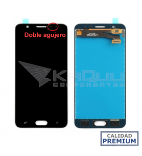 Pantalla Galaxy J7 Prime 2 NEGRA LCD G611F DOBLE AGUJERO PREMIUM