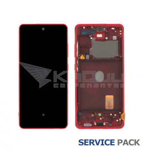 Pantalla Galaxy S20 Fe / 5G Cloud Red Rojo con Marco Lcd G780F G781F GH82-24219E Service Pack