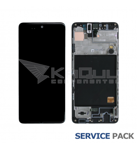Pantalla Galaxy A51 Negra con Marco Lcd A515F GH82-21680A GH82-21669A GH82-22084A Service Pack
