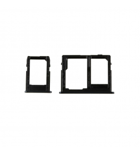 Soporte bandeja DUAL SIM / MicroSD para Samsung Galaxy J4 Plus 2018 J415F / J610F NEGRO