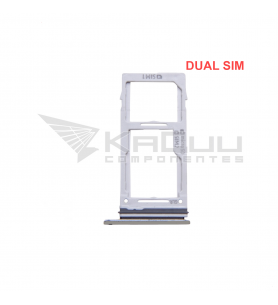 Soporte bandeja DUAL SIM / MicroSD para Samsung Galaxy S9 G960F / S9 Plus G965F GRIS