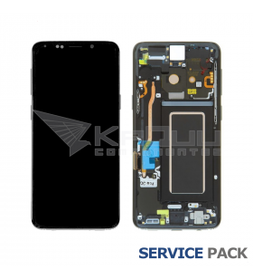 Pantalla Galaxy S9 NEGRA CON MARCO LCD G960F GH97-21696A SERVICE PACK