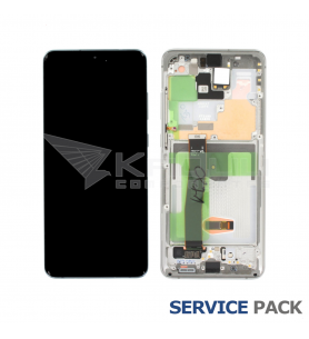 Pantalla Galaxy S20 Ultra Cloud White Blanco con Marco Lcd G988F GH82-26032C Service Pack