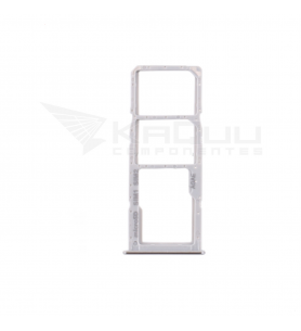 Soporte bandeja DUAL SIM / MicroSD para Samsung Galaxy A71 A715F / A51 A515F PLATA