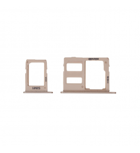 Soporte Bandeja Dual Sim / Microsd para Samsung Galaxy J4 Plus 2018 J415F / J610F Dorado