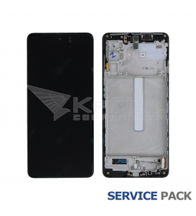Pantalla Samsung Galaxy M52 5G Negro con Marco Lcd M526B GH82-27094A Service Pack