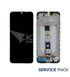 Pantalla Xiaomi Redmi 9A, Redmi 9C, Redmi 9AT Negro con Marco Lcd M2006C3LG 5600070C3L00 Service Pack