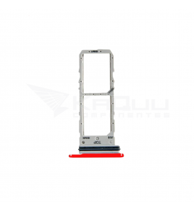Soporte Bandeja Dual Sim para Galaxy Note 20 N980F / Note 20 5G N981F Rojo