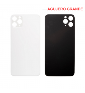 Tapa Batería Back Cover Agujero Grande para Iphone 12 Pro Max A2342 Plata Blanca