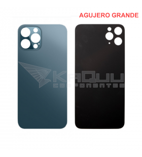 Tapa Batería Back Cover Agujero Grande para Iphone 12 Pro Max A2342 Azul