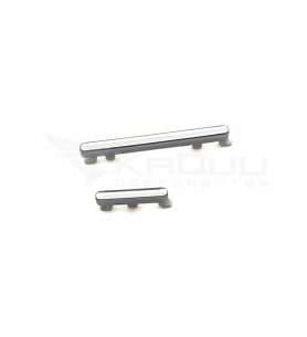 Set Botones Encendido y Volumen para Xiaomi Redmi Note 8 M1908C3J / Redmi Note 8T M1908C3XG Plata