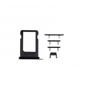 Soporte Bandeja Sim Y Botones Volumen Encendido para Iphone X A1865 Negro