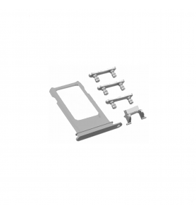 Set Soporte Bandeja Sim para Iphone 7 A1660 A1778 Plata