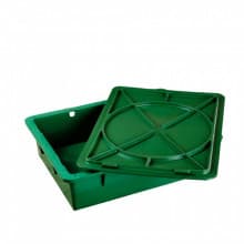 Ящик для молочных продуктов пластиковый без  крышкой, зеленый