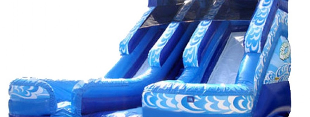 18Ft Tall Double Splash (Dry/Wet) Slide
